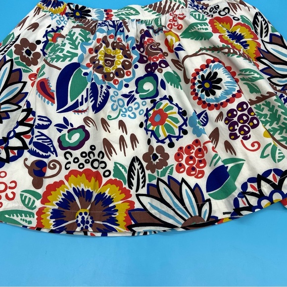 Boden White Cotton Floral Multicolor Skirt US 8R - Picture 1 of 6